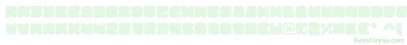ShdTechnotypeItalic-Schriftart – Grüne Schriften auf weißem Hintergrund