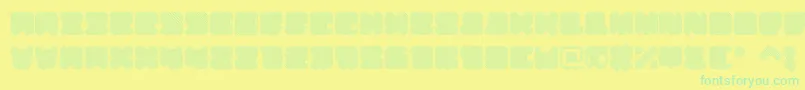 ShdTechnotypeItalic Font – Green Fonts on Yellow Background