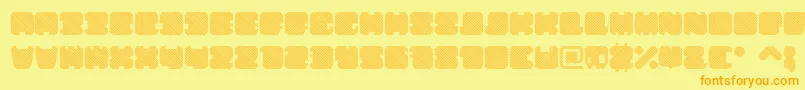 Police ShdTechnotypeItalic – polices orange sur fond jaune
