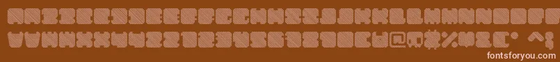 ShdTechnotypeItalic Font – Pink Fonts on Brown Background