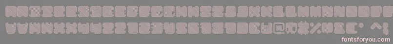ShdTechnotypeItalic-fontti – vaaleanpunaiset fontit harmaalla taustalla