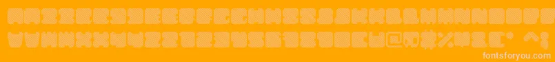 ShdTechnotypeItalic Font – Pink Fonts on Orange Background