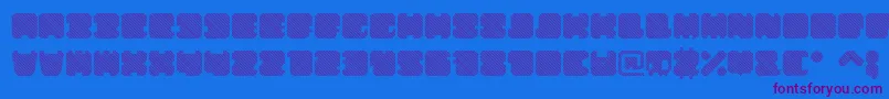 Police ShdTechnotypeItalic – polices violettes sur fond bleu