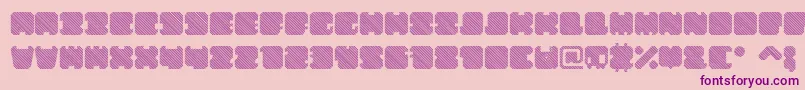 ShdTechnotypeItalic Font – Purple Fonts on Pink Background