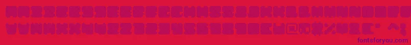 ShdTechnotypeItalic Font – Purple Fonts on Red Background
