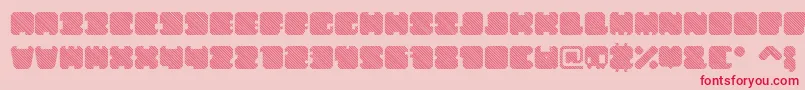 ShdTechnotypeItalic Font – Red Fonts on Pink Background