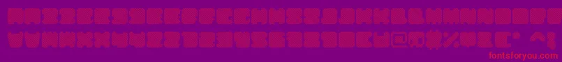 ShdTechnotypeItalic-Schriftart – Rote Schriften auf violettem Hintergrund