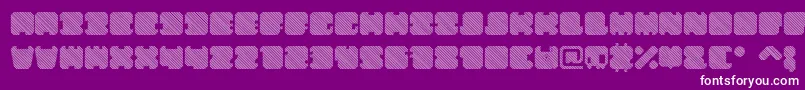 ShdTechnotypeItalic Font – White Fonts on Purple Background
