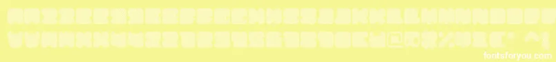 Шрифт ShdTechnotypeItalic – белые шрифты на жёлтом фоне