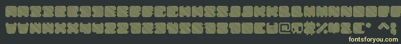 ShdTechnotypeItalic Font – Yellow Fonts on Black Background