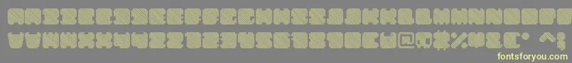 ShdTechnotypeItalic Font – Yellow Fonts on Gray Background