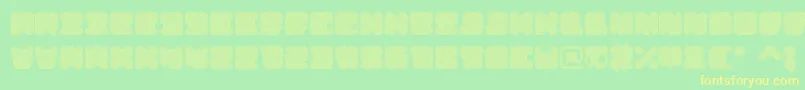 ShdTechnotypeItalic Font – Yellow Fonts on Green Background