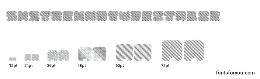Размеры шрифта ShdTechnotypeItalic