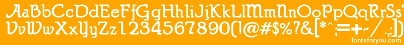 PuritanAlternateBold Font – White Fonts on Orange Background