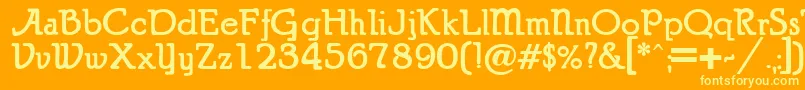 PuritanAlternateBold Font – Yellow Fonts on Orange Background