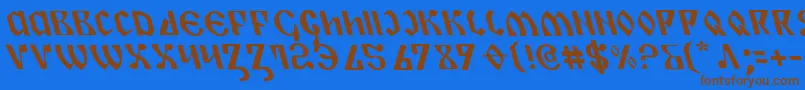 Шрифт Piperl – коричневые шрифты на синем фоне