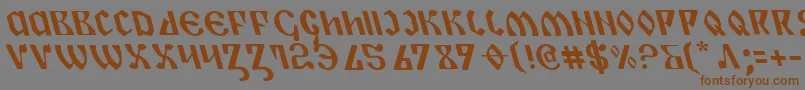 Piperl Font – Brown Fonts on Gray Background