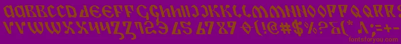 Piperl Font – Brown Fonts on Purple Background