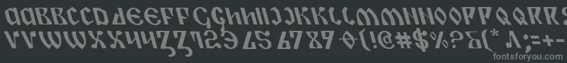 フォントPiperl – 黒い背景に灰色の文字