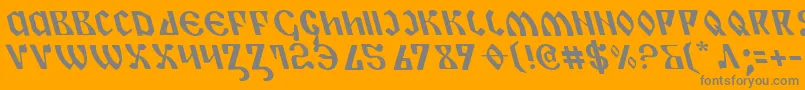 フォントPiperl – オレンジの背景に灰色の文字