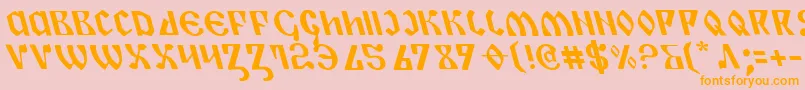 Piperl Font – Orange Fonts on Pink Background