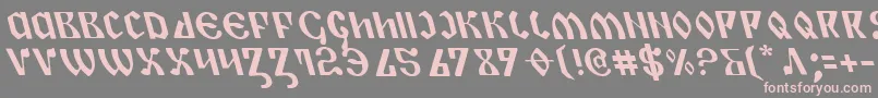 フォントPiperl – 灰色の背景にピンクのフォント