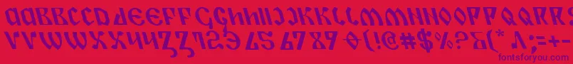 Piperl Font – Purple Fonts on Red Background