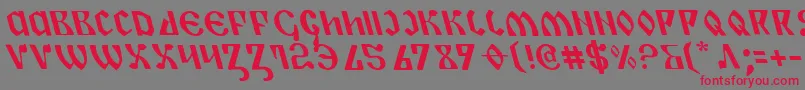 Piperl Font – Red Fonts on Gray Background
