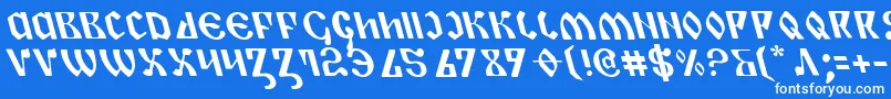 フォントPiperl – 青い背景に白い文字