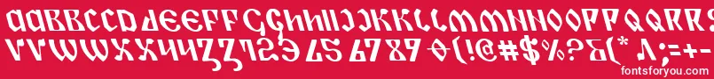 Piperl Font – White Fonts on Red Background
