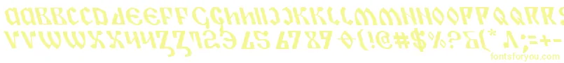Czcionka Piperl – żółte czcionki