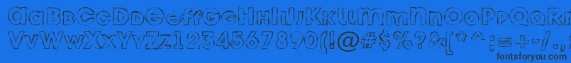 AAvantecpslcbrkhll Font – Black Fonts on Blue Background