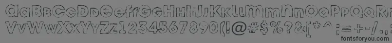 AAvantecpslcbrkhll Font – Black Fonts on Gray Background