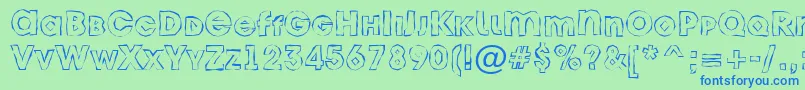 AAvantecpslcbrkhll Font – Blue Fonts on Green Background