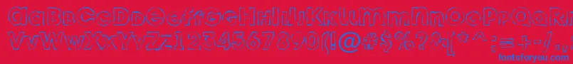 AAvantecpslcbrkhll Font – Blue Fonts on Red Background