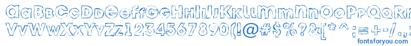 AAvantecpslcbrkhll Font – Blue Fonts on White Background