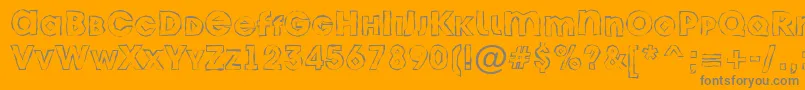 AAvantecpslcbrkhll Font – Gray Fonts on Orange Background