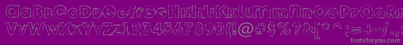 AAvantecpslcbrkhll Font – Gray Fonts on Purple Background