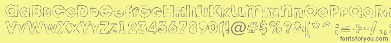 AAvantecpslcbrkhll Font – Gray Fonts on Yellow Background