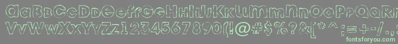 AAvantecpslcbrkhll Font – Green Fonts on Gray Background