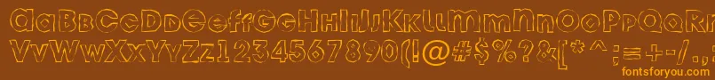 AAvantecpslcbrkhll Font – Orange Fonts on Brown Background