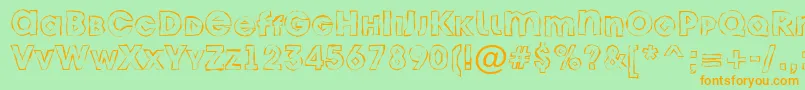 AAvantecpslcbrkhll Font – Orange Fonts on Green Background