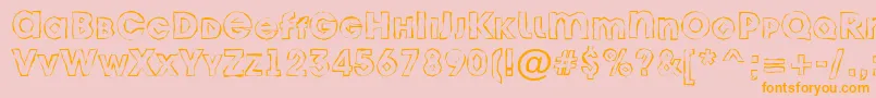 AAvantecpslcbrkhll Font – Orange Fonts on Pink Background