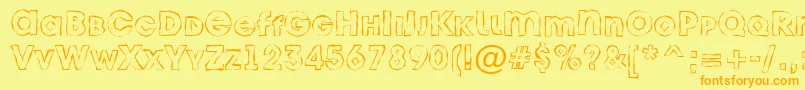 AAvantecpslcbrkhll Font – Orange Fonts on Yellow Background