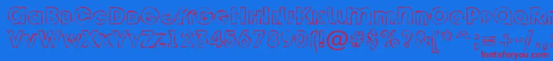 AAvantecpslcbrkhll Font – Red Fonts on Blue Background