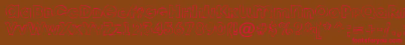 AAvantecpslcbrkhll Font – Red Fonts on Brown Background