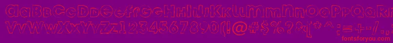 AAvantecpslcbrkhll Font – Red Fonts on Purple Background