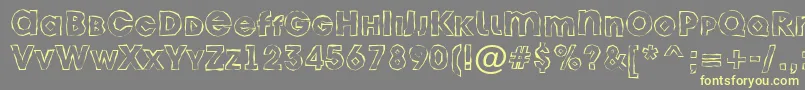 AAvantecpslcbrkhll Font – Yellow Fonts on Gray Background