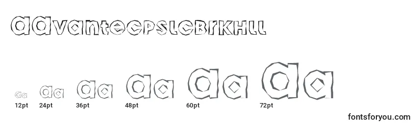 AAvantecpslcbrkhll Font Sizes