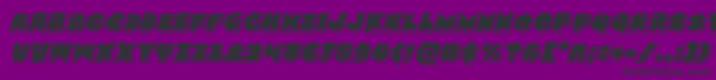 Zounderkitepunchital Font – Black Fonts on Purple Background